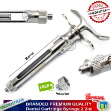 Cartridge Syringe 2.2 ml Dental Anesthetics Anesthesia Stainless Steel Syringes