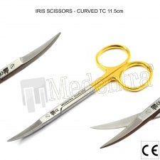 Iris Scissors Curved TC for Cutting and Trimming Tissue Oral Surgery Dental