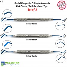 Dentist Restorative Composite Instruments Set Ball Burnisher Flat Plastic Lab