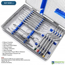 Sinus Lift Kit Dental Implant Setup Tray Elevators Sinus Lift Osteotome Tools