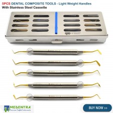 Dental Composite Filling Tools Tooth Restoration Instrument Clearance Deal +Tray
