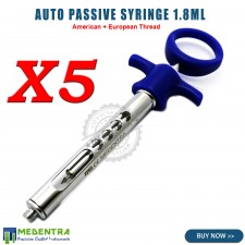 Self Aspirating Cartridge Syringe 1.8 Dental Syringe Anesthetic, Deal for 5 Pcs