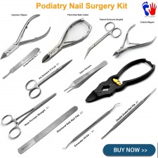 12pcs Podiatry Instruments Chiropodia Kit Nails Toes Scissors Cutter Foot