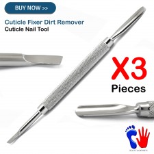 3Pieces Cuticle Remover Nail Dual Scraper Nail Cleaner Fixer Cuticles Cleaning
