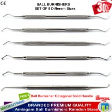 MEDENTRA® 6PCS Ball Burnishers Restorative Composite Amalgam Filling Instruments