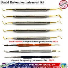 Dental Filling Greenstein Wax Ceramic Acrylic Porcelain Instruments Composite X8